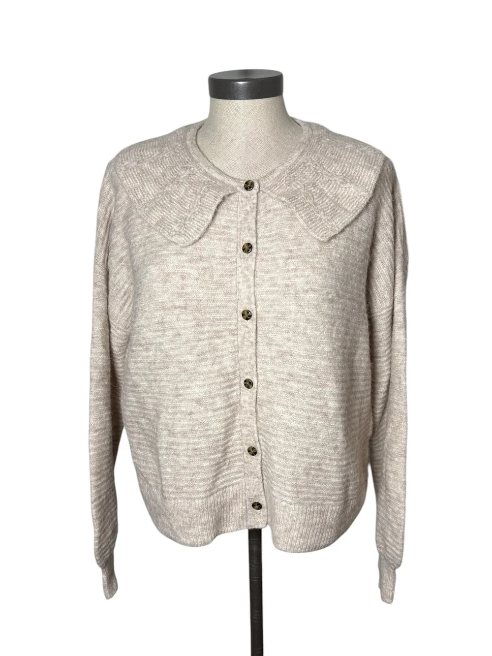 MADEWELL Alpaca Wool Peter Pan Collar Cardigan – Size Small Cottagecore